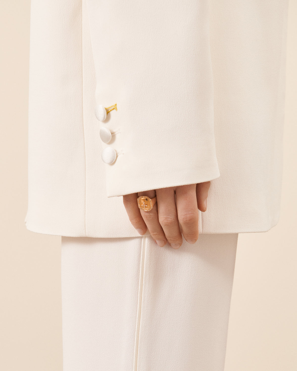 Faubourg Jacket - Chic white Maison Sarah Lavoine White Acetate 3
