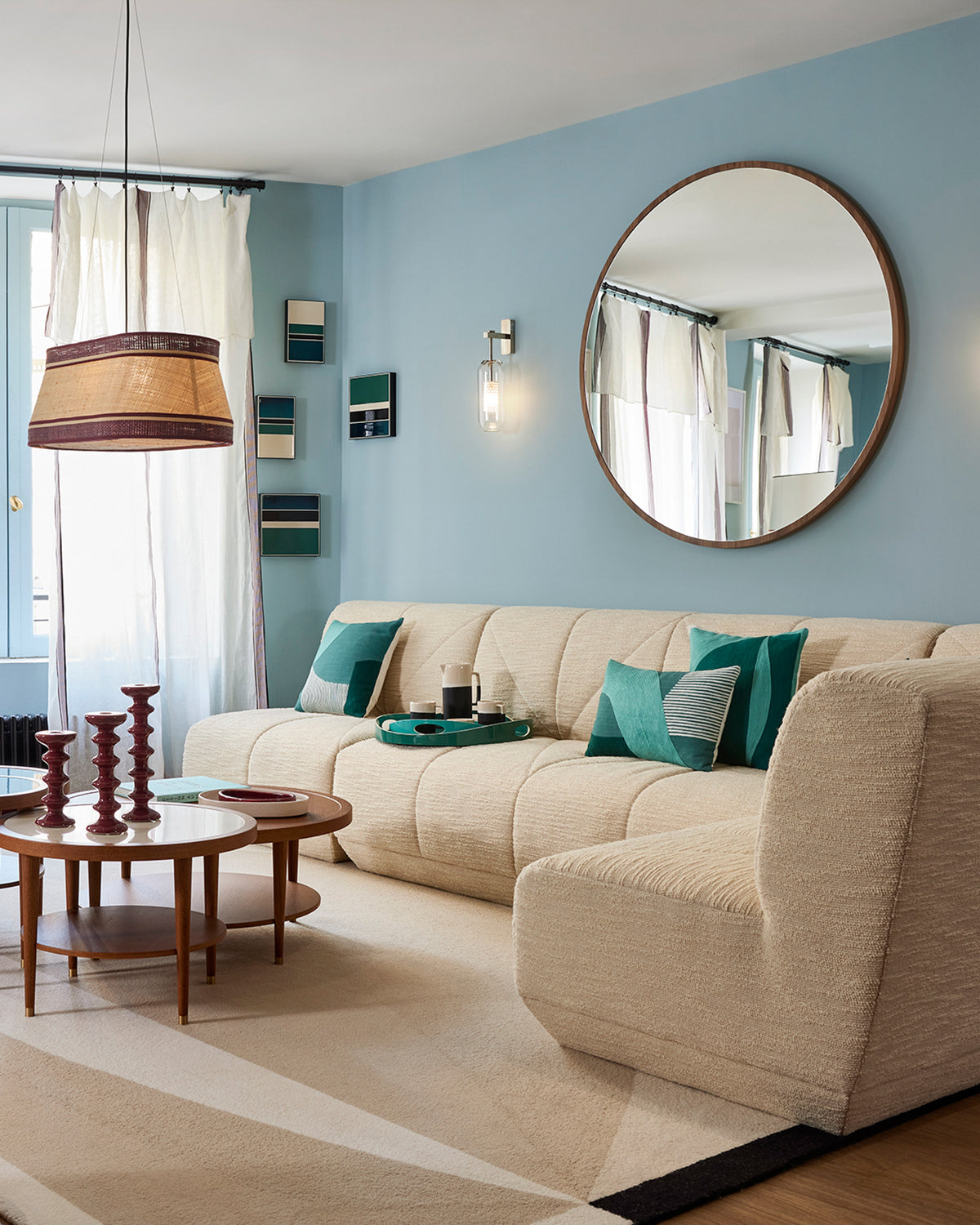 Miroir Bulle - Noyer
