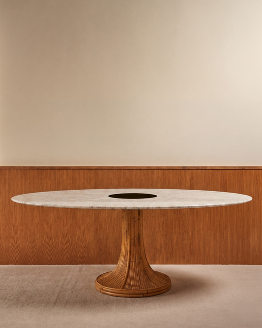Table Riviera - Naturel / Marbre Blanc