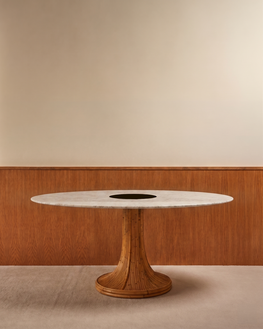 Table Riviera - Naturel / Marbre Blanc