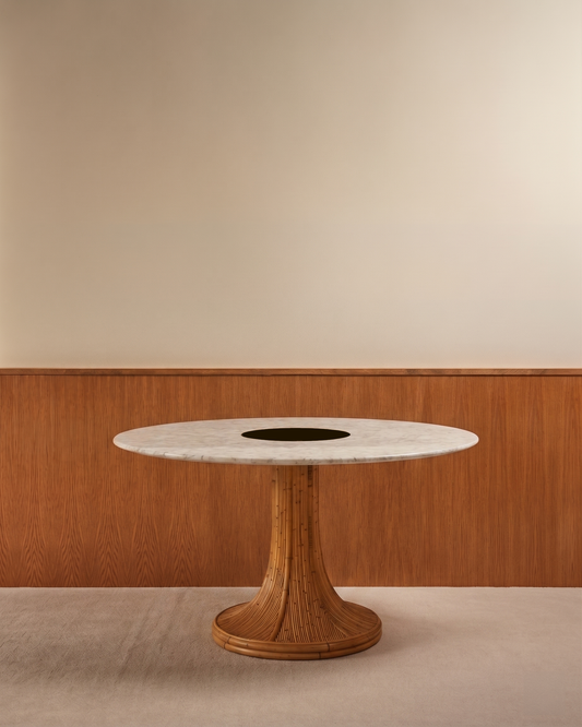 Table Riviera - Naturel / Marbre Blanc